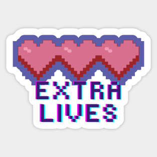 Extra Lives Retro Pixel! Sticker